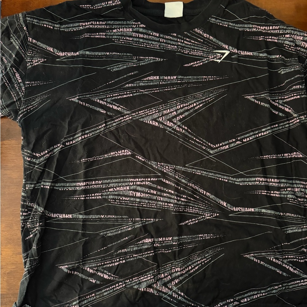 Gymshark Black and Pink Geometric Tee